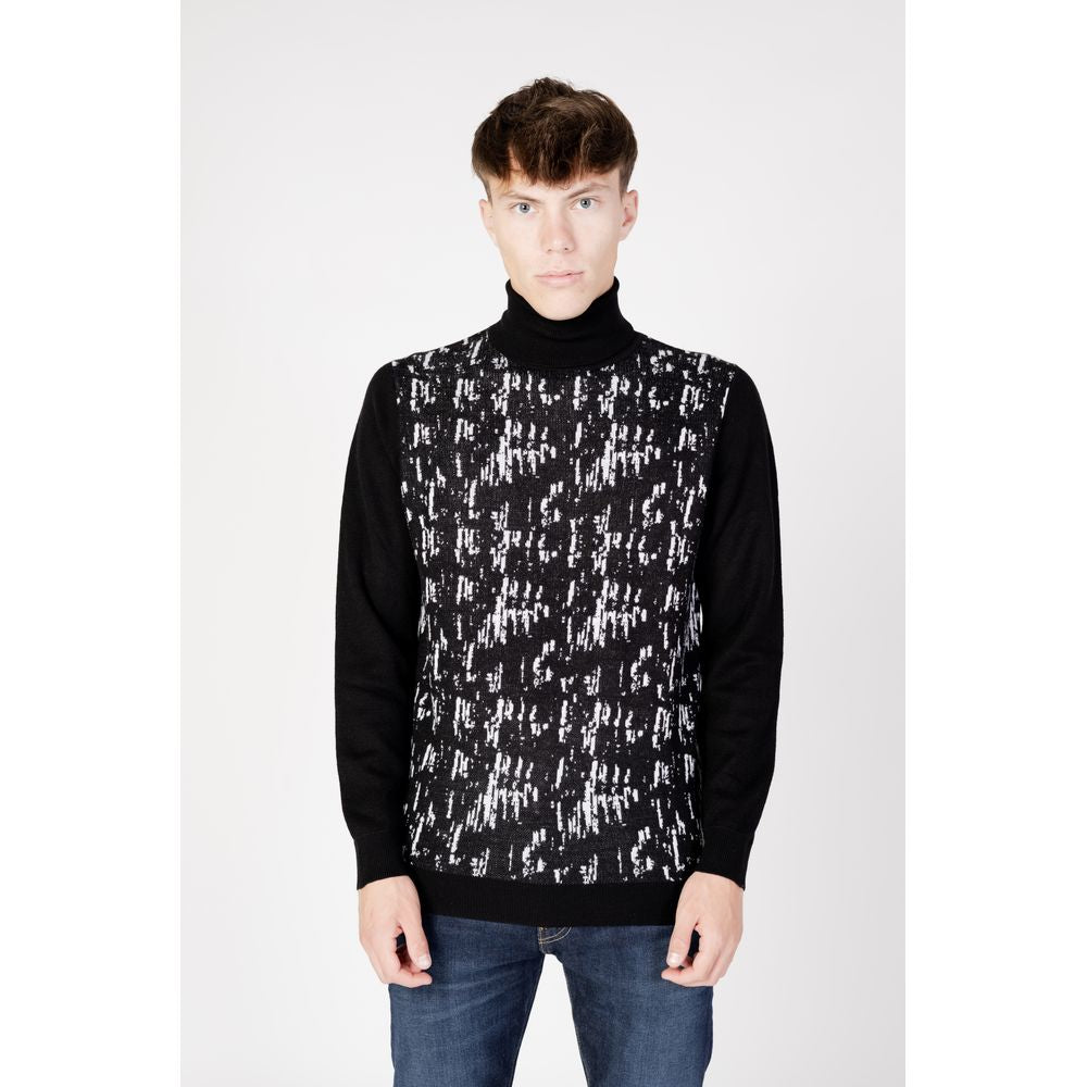 Antony Morato Black Wool Turtleneck
