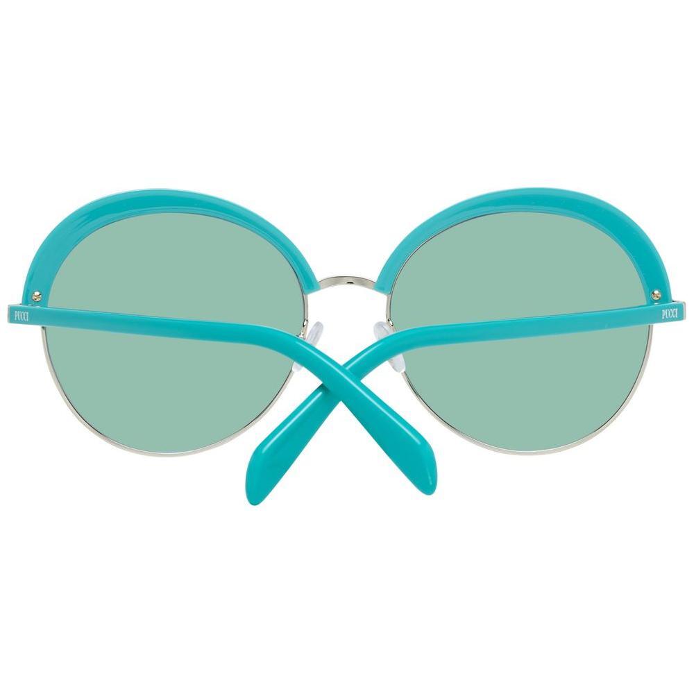 Emilio Pucci Turquoise Metal & Plastic Sunglasses