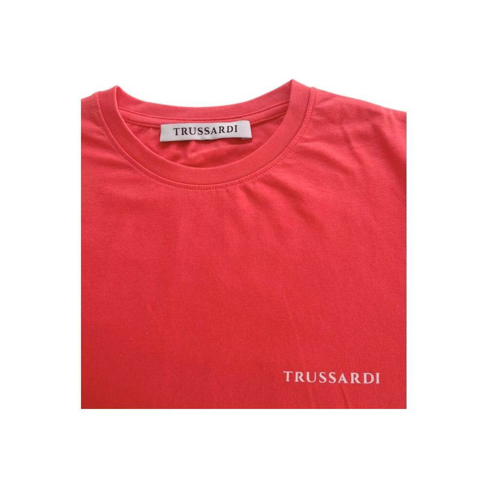 Trussardi Beachwear Red Cotton T-Shirt Trussardi Beachwear