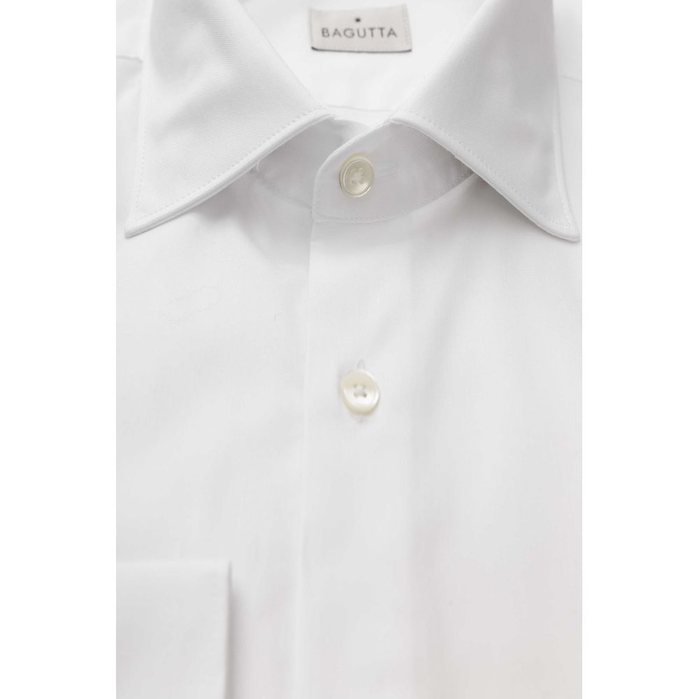 Bagutta White Cotton Dress Shirt Bagutta