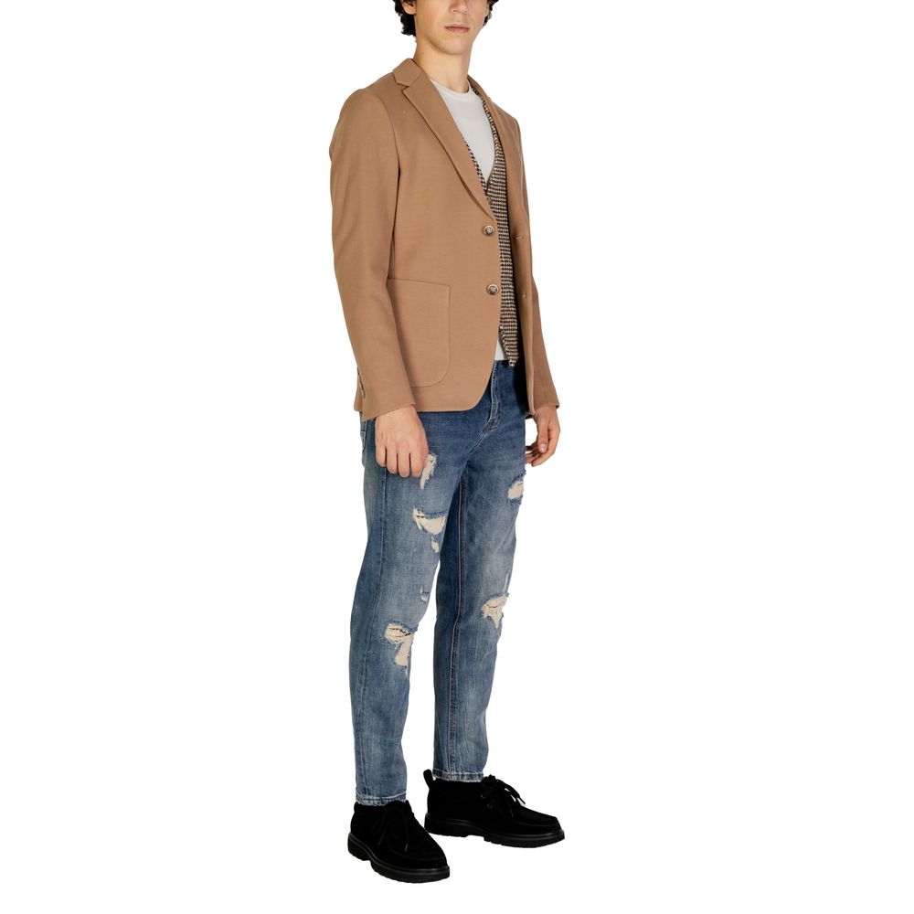 Gianni Lupo Beige Cotton Blazer Gianni Lupo