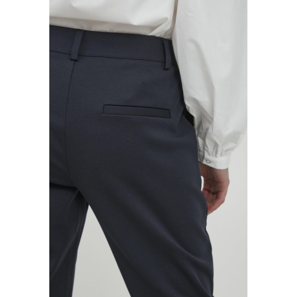 ICHI Blue Recycled Polyester Dress Pants ICHI