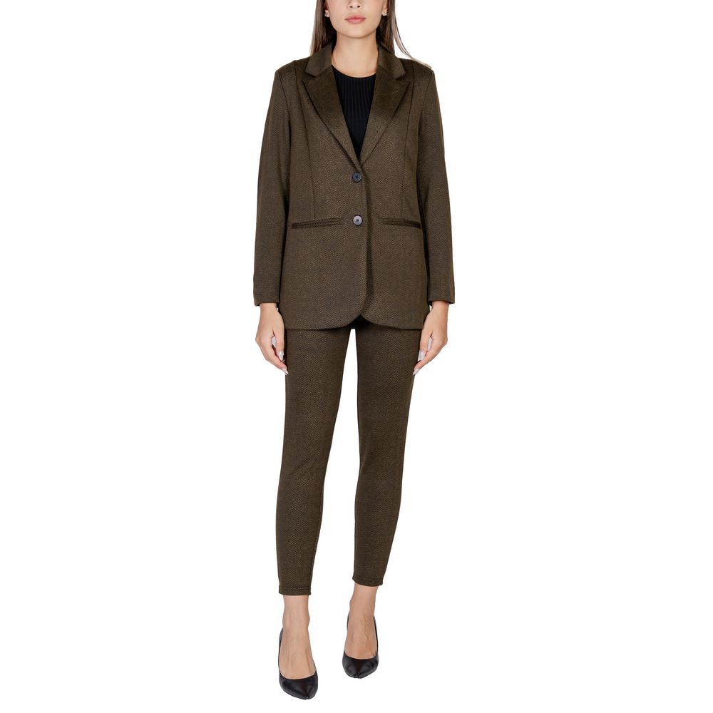 ICHI Green Polyester Blazer ICHI