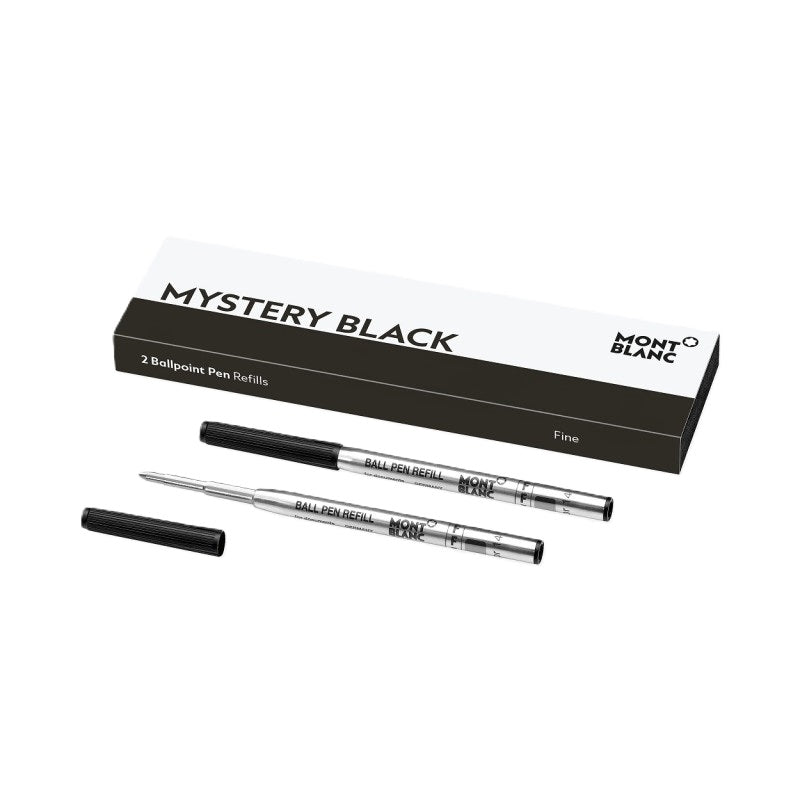 MONTBLANC Mod. MISTERY BLACK - BALLPOINT PEN REFILLS - FINE - 2 PCS MONTBLANC