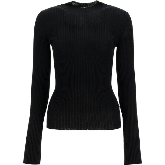 MRZ ribbed wool top with a high Knitwear MRZ