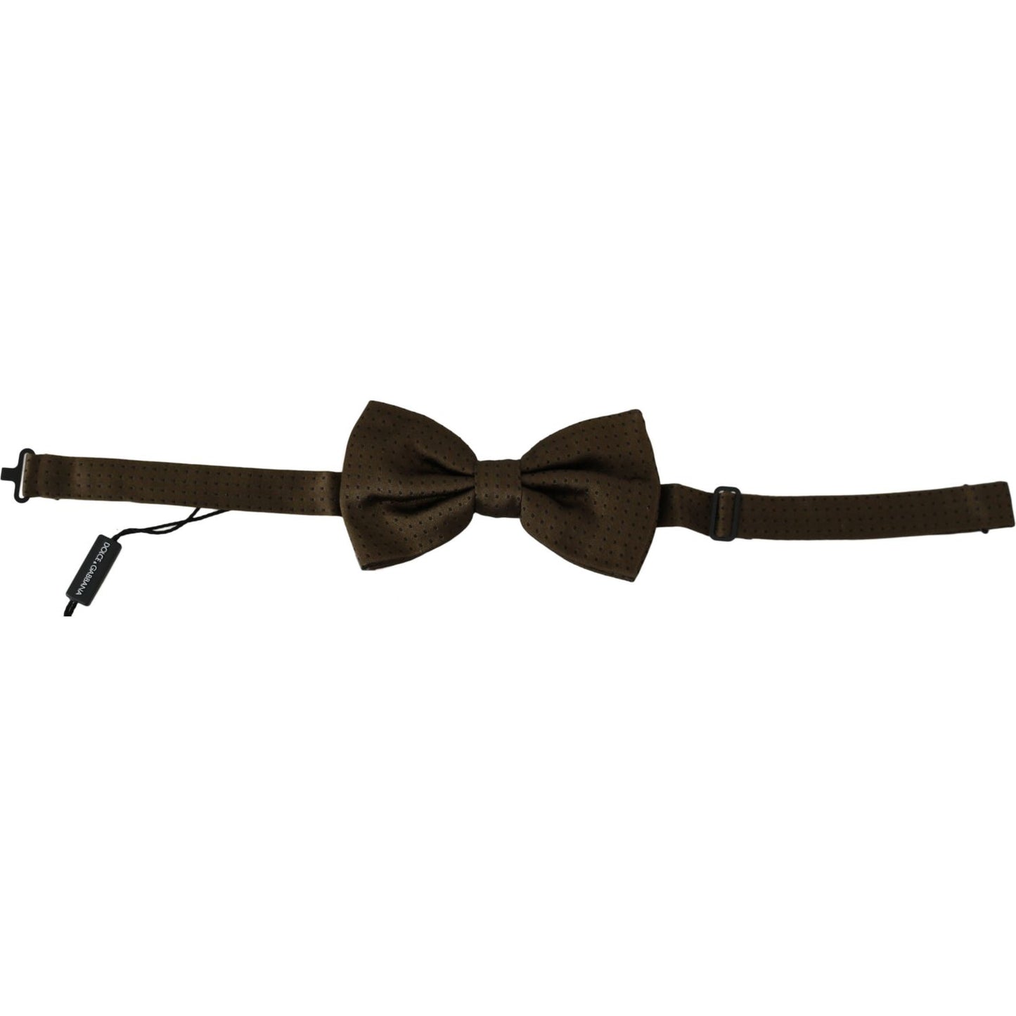 Dolce & Gabbana Brown Polka Dots Silk Adjustable Neck Papillon Men Bow Tie