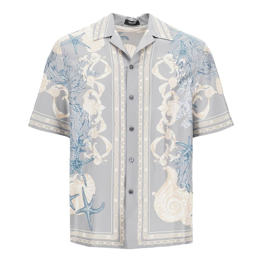 Versace baroque printed silk bowling shirt set for the Shirts Versace