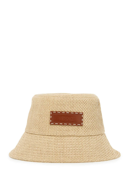 Versace woven raffia bucket hat