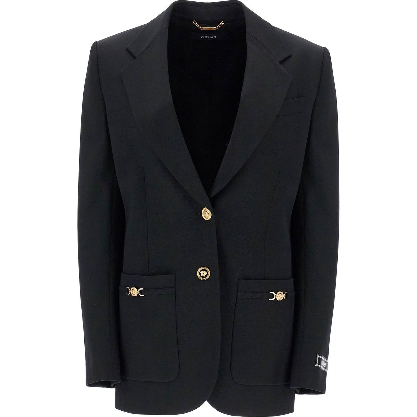 Versace single-breasted wool stretch blazer Jackets Versace