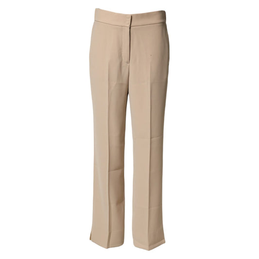 Emporio Armani Beige High Waist Straight Chino Trouser Pants