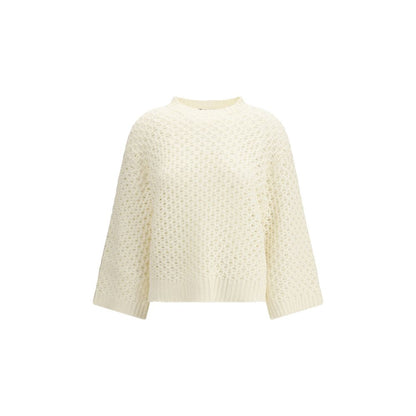 Fabiana Filippi Beige Fleece Wool Sweatshirt