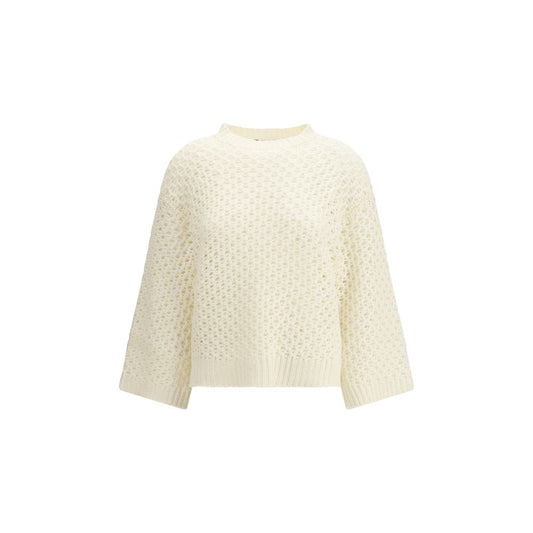 Fabiana Filippi Beige Fleece Wool Sweatshirt