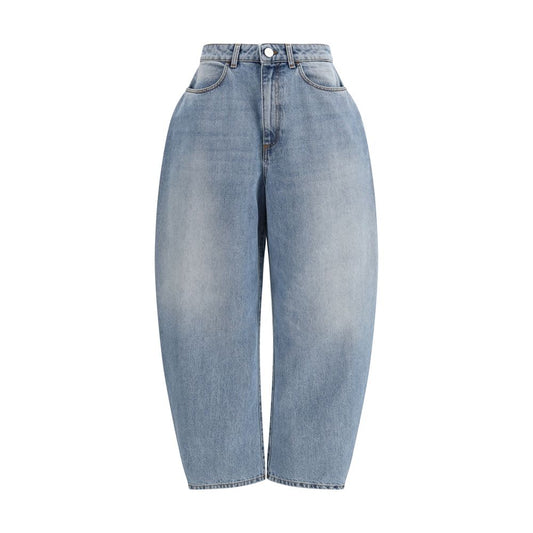 Rohe Blue Cotton Straight-Leg Jeans 1728,34 | XXS,72470364320,Blue,Clothing,IT36 | XS,IT38 | S,Jeans Denim - Clothing,New with tags,Rohe,Straight-Leg Jeans - Jeans Denim - Clothing,Women