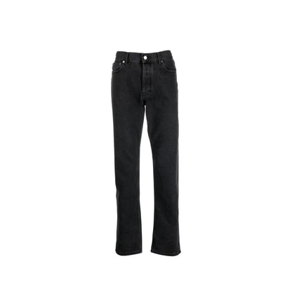 Ambush Black Cotton Straight-Leg Jeans