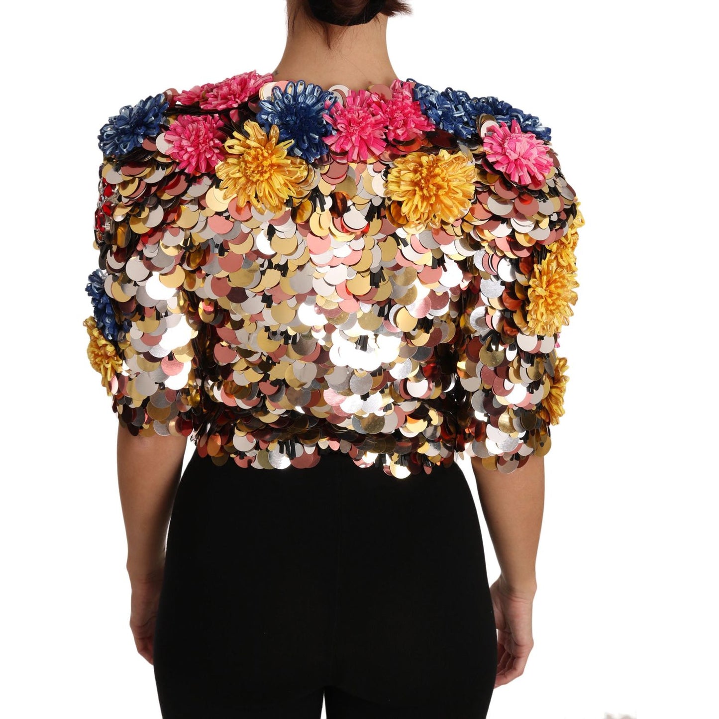 Dolce & Gabbana Enchanted Sicily Crystal-Embellished Short Jacket Dolce & Gabbana