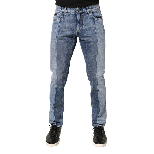 Dolce & Gabbana Two Tone Blue Cotton Regular Men Denim Jeans
