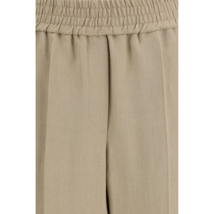 Brunello Cucinelli Beige Viscose Casual Pants