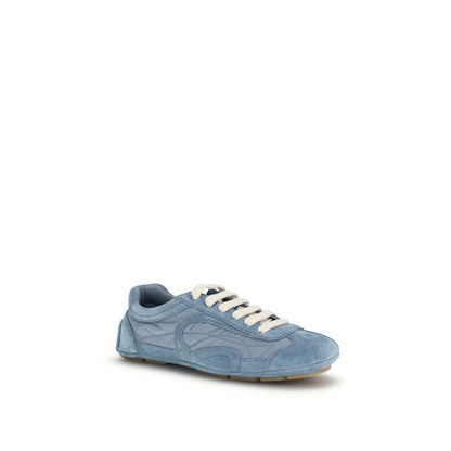Prada Blue Lamb Ovis Aries Athletic Sneakers