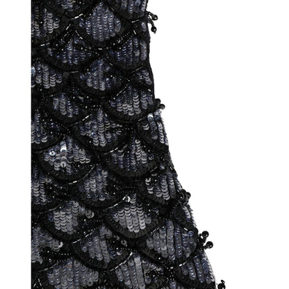 Dolce & Gabbana Black Wool Crystal Embellished Balaclava Hat