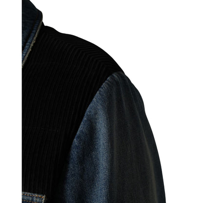 Dolce & Gabbana Black Blue Cotton Denim Blouson Men Jacket
