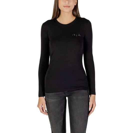 Armani Exchange Black Cotton Long Sleeve T-Shirt