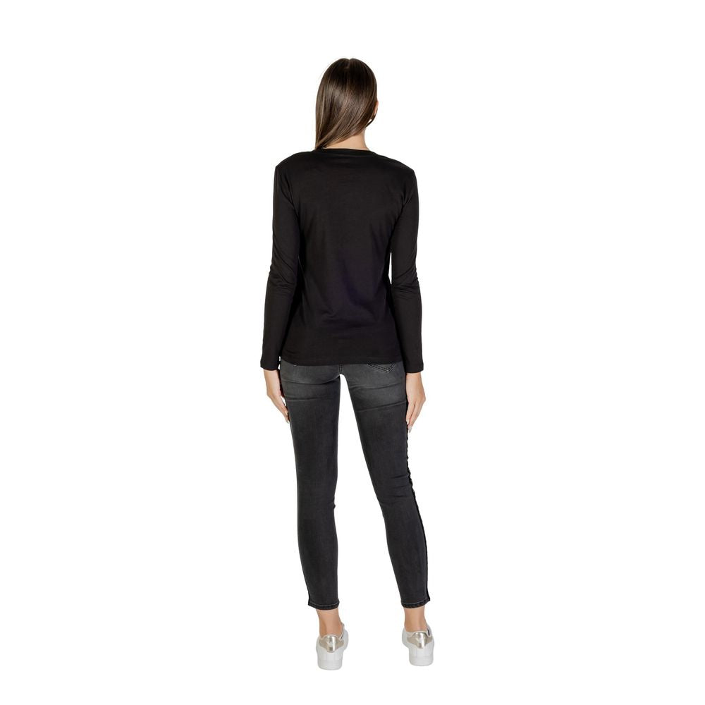 Armani Exchange Black Cotton Long Sleeve T-Shirt