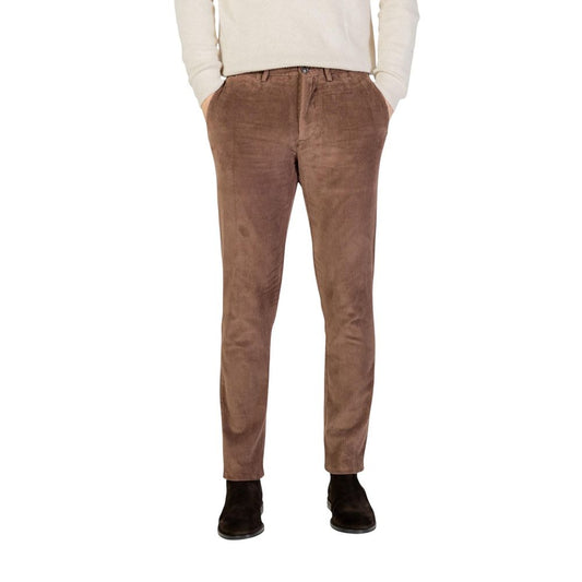 Borghese Brown Cotton Casual Pants