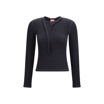 Diesel Black Cotton Long Sleeve T-Shirt