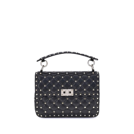 Valentino Garavani Black The Rockstud Spike Shoulder Bag
