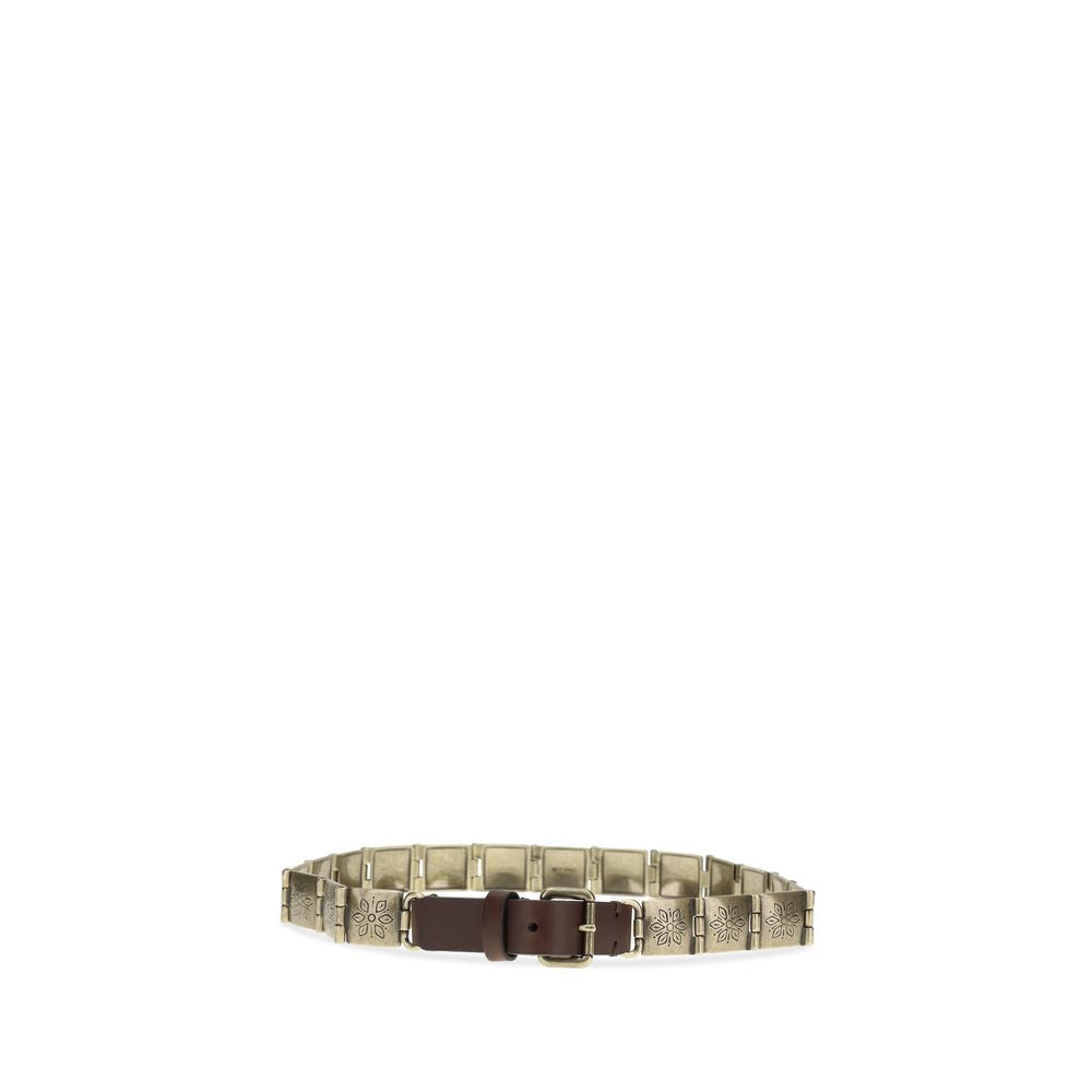 Etro Brown Calf Leather Bos Taurus Regular Belt