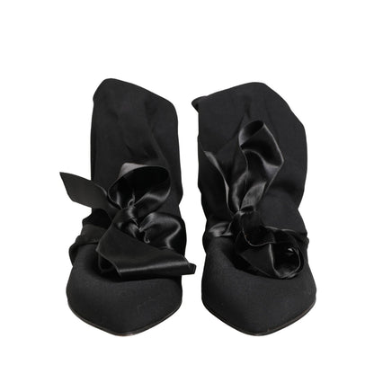 Dolce & Gabbana Black Suede Ankle Boots Shoes