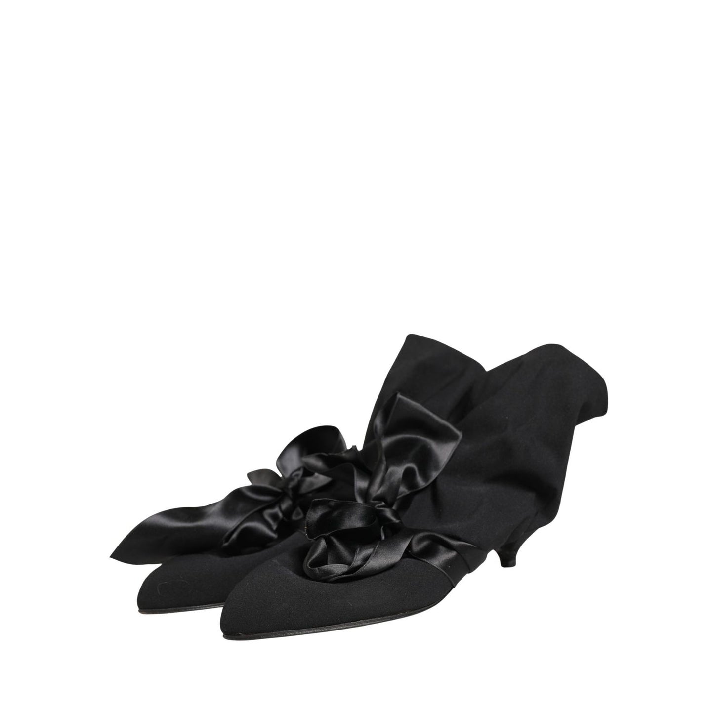 Dolce & Gabbana Black Suede Ankle Boots Shoes