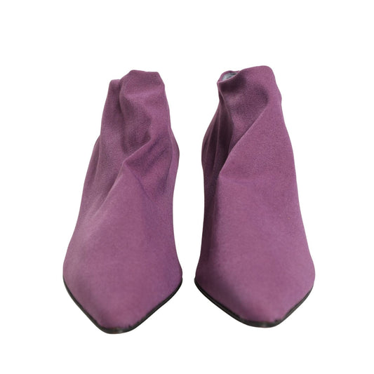 Dolce & Gabbana Shoes Purple Suede Ankle Boots Shoes