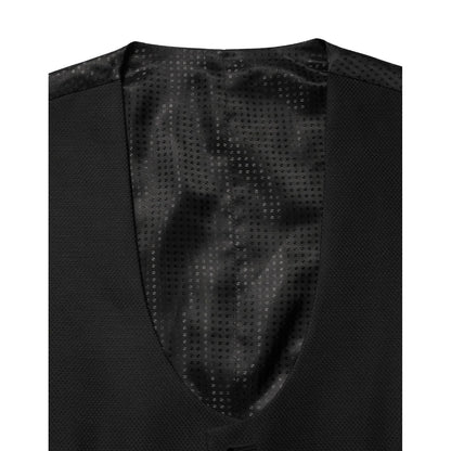 Dolce & Gabbana Black Wool Single Breasted Waistcoat Vest
