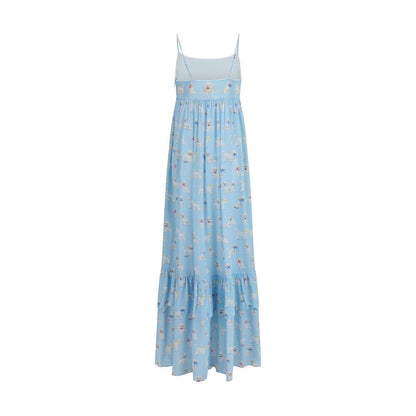 Fiorucci Blue Viscose Long Dress