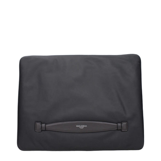Dolce & Gabbana Gray Fabric Clutch Bag