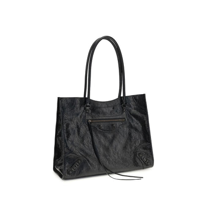 Balenciaga Black Lamb Ovis Aries Aries Shoulder Bag