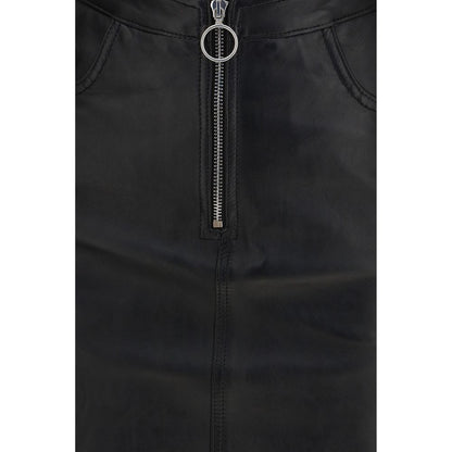 Fiorucci Black Lamb Leather Mini Skirt