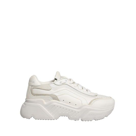 Dolce & Gabbana White Leather Daymaster Low Top Sneakers Shoes