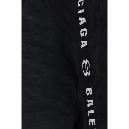 Balenciaga Black Cotton Bermuda Shorts