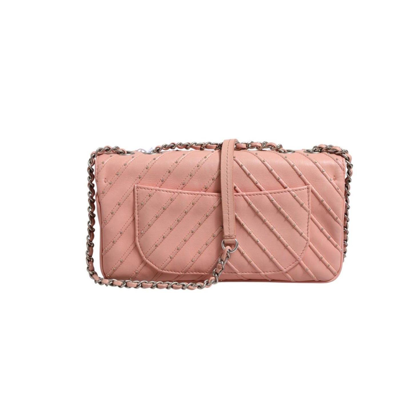 Chanel Small Classic Double Flap Bag Light Pink Chevron