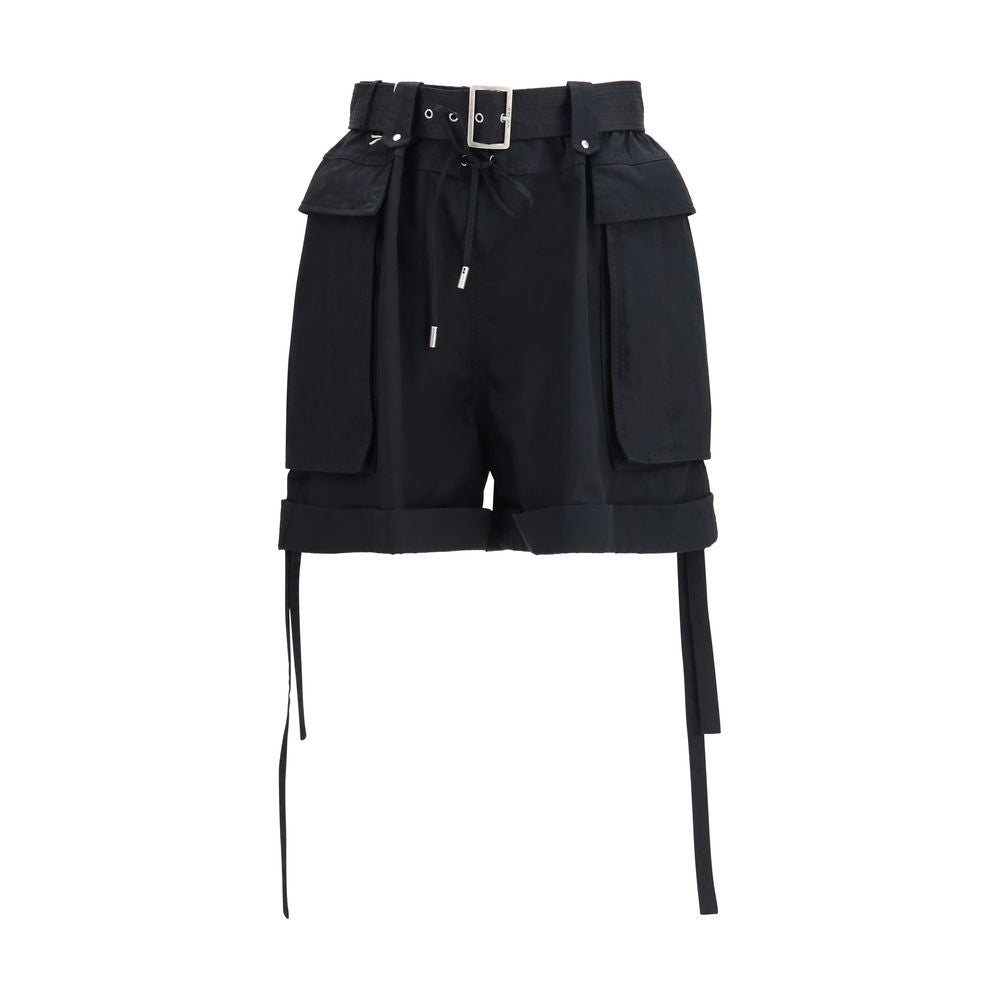 Alexander McQueen Black Cotton Bermuda Shorts