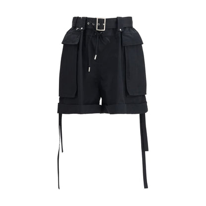 Alexander McQueen Black Cotton Bermuda Shorts