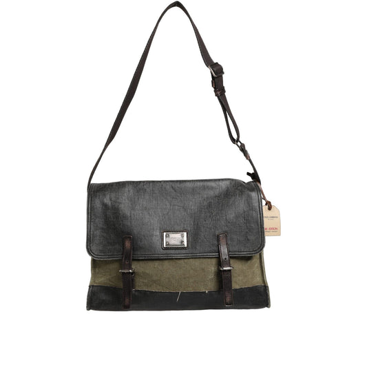 Dolce & Gabbana Military Green Two Tone Messenger Shoulder Borse Men Bag