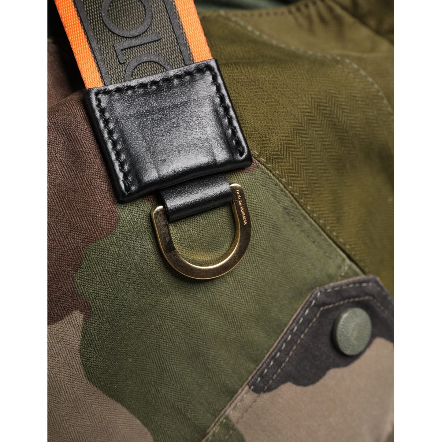 Dolce & Gabbana Military Green Patchwork Rucksack Backpack Borse Men Bag