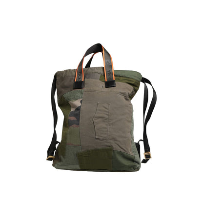 Dolce & Gabbana Military Green Patchwork Rucksack Backpack Borse Men Bag