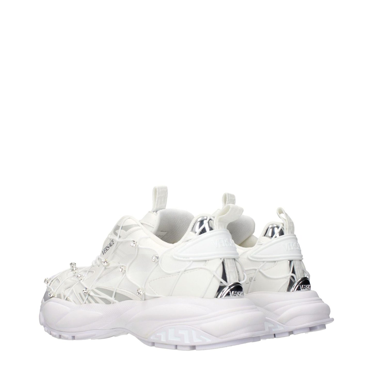 Versace White Fabric Sneakers