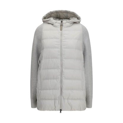 Brunello Cucinelli Gray Polyester Full-Length Jacket