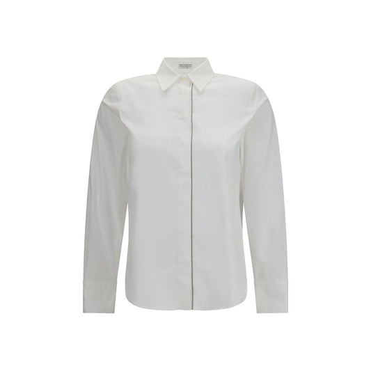 Brunello Cucinelli White Cotton Dress Shirt