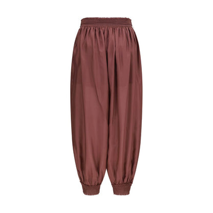 Zimmermann Bordeaux Silk Casual Pants